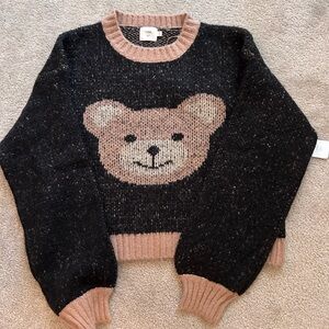 Charming Black and Tan Bear Sweater